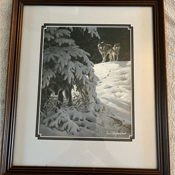 “Silent Watch Grey Wolves” by Persis Clayton Weirs Authentication attached. - Picture 1 of 15